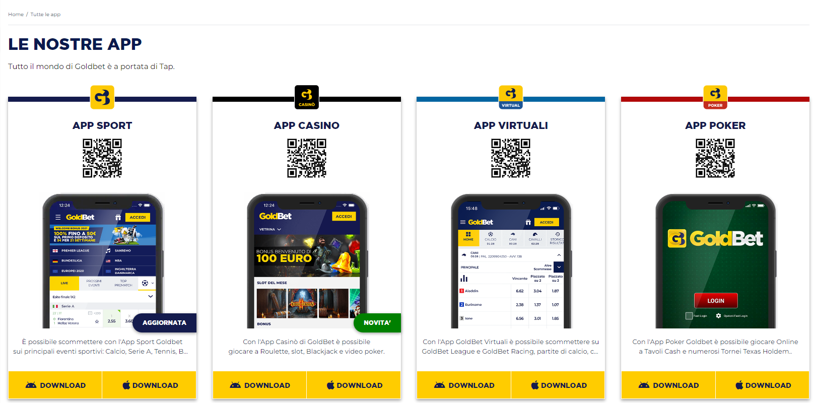 Goldbet: Accesso a un sistema di scommesse e casinò online