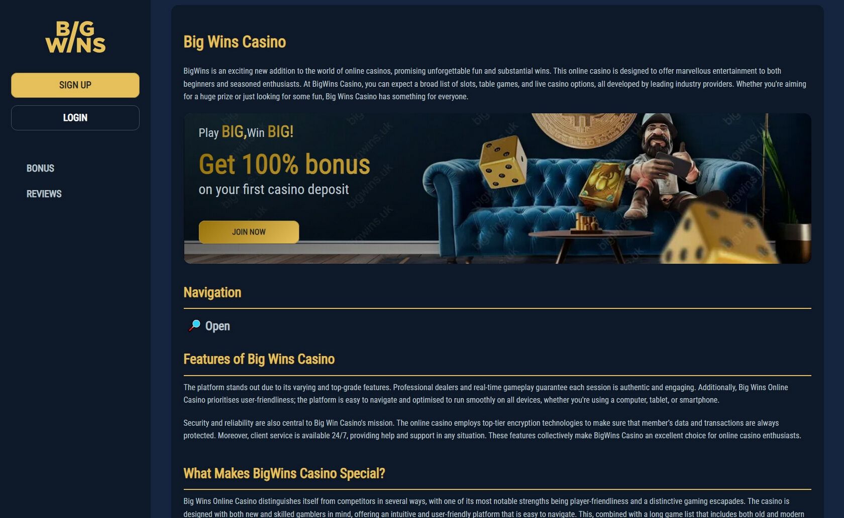 BigWin Gambling establishment